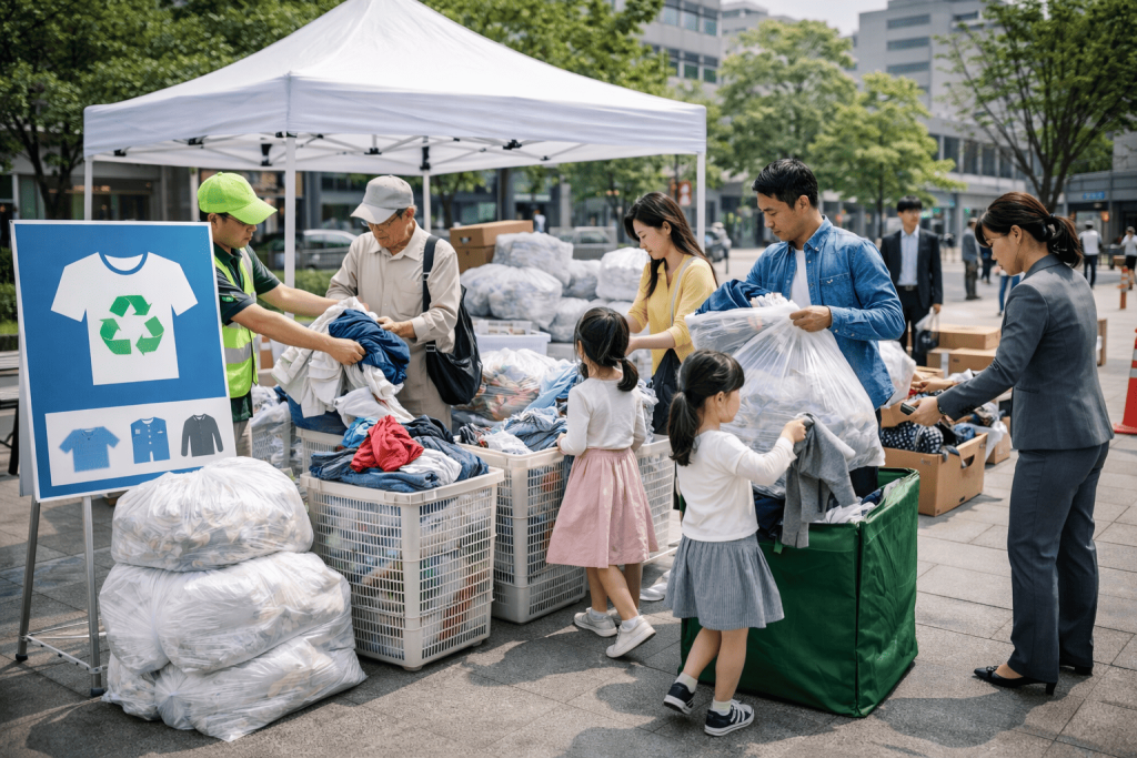 衣類回収イベントの様子※AI生成